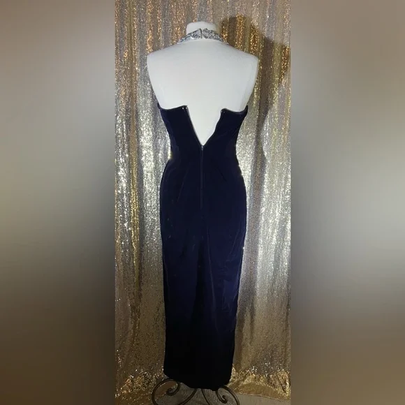 Vintage long velvet dress - Picture 8 of 8